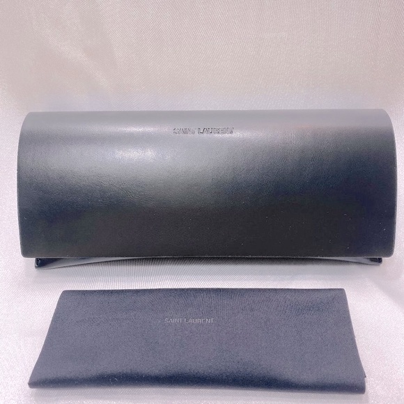 Saint Laurent Accessories - Saint Laurent YSL Sunglasses Case Set,Large Black Leather Hard Case ,Cloth, Wide